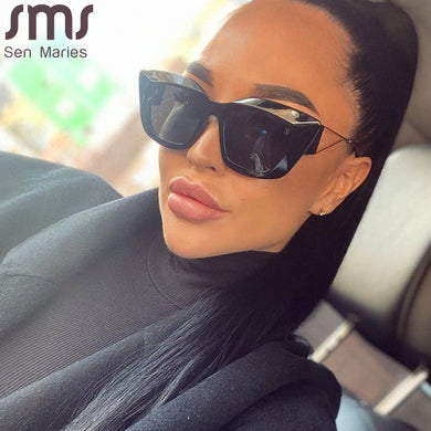 2023 Oversized Vintage Sunglasses Women Men Cat Eye  Brand Designer Sun Glasses Lady Square Eyeglasses Oculos De Sol UV400