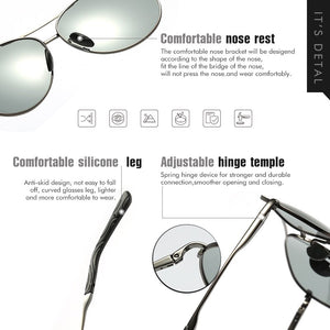 2023 Photochromic Aviation Sunglasses Driving Men Women Chameleon Anti-glare Sun Glasses Protection Goggles Eyewear gafas de sol