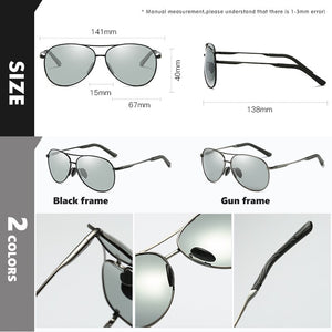 2023 Photochromic Aviation Sunglasses Driving Men Women Chameleon Anti-glare Sun Glasses Protection Goggles Eyewear gafas de sol