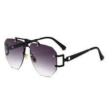 Carica l'immagine nel visualizzatore di Gallery, 2023 Occhiali da sole con lenti sfumate pilota Occhiali da sole pilota senza montatura unisex per uomo Occhiali da esterno UV400 Gafas De Sol 