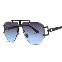 Carica l'immagine nel visualizzatore di Gallery, 2023 Occhiali da sole con lenti sfumate pilota Occhiali da sole pilota senza montatura unisex per uomo Occhiali da esterno UV400 Gafas De Sol 