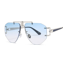 Carica l'immagine nel visualizzatore di Gallery, 2023 Occhiali da sole con lenti sfumate pilota Occhiali da sole pilota senza montatura unisex per uomo Occhiali da esterno UV400 Gafas De Sol 