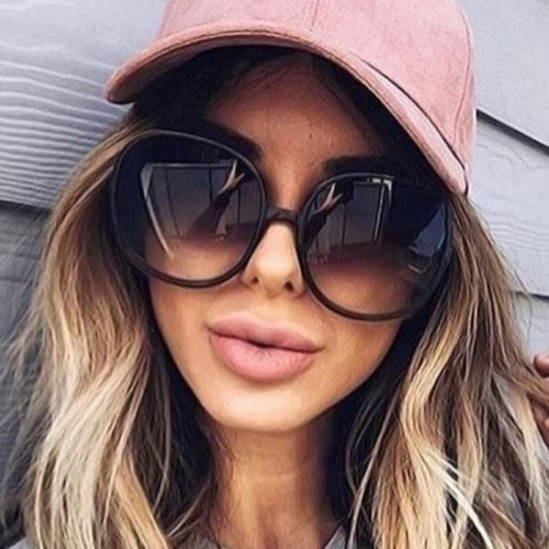 2023 Plastic Classic Vintage Women Sunglasses Oversized Round Frame  Brand Designer Female Glasses Big Shades Oculos