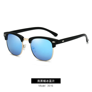 2023 Polarized Sunglasses Men Women RB3016 Design Half Frame Sun Glasses Semi Rimless Classic Men Sunglasses Oculos De Sol UV400