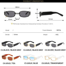 Load image into Gallery viewer, 2023 Popular Punk Sun Glasses Small Rectangle Women Sunglasses Brand Designer Vintage Men Sun Glasses Shades UV400