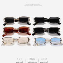 Load image into Gallery viewer, 2023 Popular Punk Sun Glasses Small Rectangle Women Sunglasses Brand Designer Vintage Men Sun Glasses Shades UV400