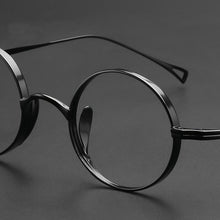 Load image into Gallery viewer, 2024 Pure Titanium Glasses Frame Men Vintage Round Optical Myopia Prescription Eyeglasses Women  Brand Retro Small Eyewear