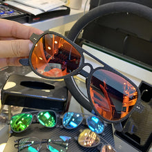 Carica l&#39;immagine nel visualizzatore di Gallery, 2023 Real Carbon Fiber Men&#39;s Sunglasses Big Frame Women Glasses  Design Polarized Sunglasses