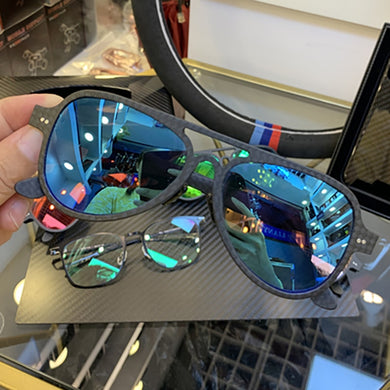 2023 Real Carbon Fiber Men's Sunglasses Big Frame Women Glasses  Design Polarized Sunglasses
