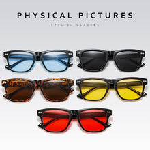 Load image into Gallery viewer, 2022 Rectangle Sunglasses Men  Vintage Square Sun Glasses Women Trendy Red  Yellow Lens Cool UV400 Shades Ocean Sunglass