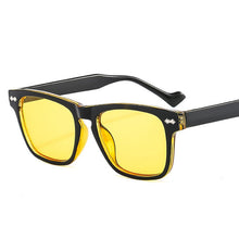 Load image into Gallery viewer, 2022 Rectangle Sunglasses Men  Vintage Square Sun Glasses Women Trendy Red  Yellow Lens Cool UV400 Shades Ocean Sunglass