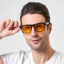 Load image into Gallery viewer, 2022 Rectangle Sunglasses Men  Vintage Square Sun Glasses Women Trendy Red  Yellow Lens Cool UV400 Shades Ocean Sunglass