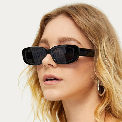2022 Rectangle Sunglasses Women Brand Designer Narrow Frame Glasses Pink Leopard Smalll Sun Glasses