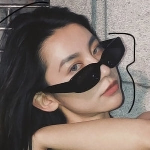 2022 Rectangle Sunglasses Women Brand Designer Narrow Frame Glasses Pink Leopard Smalll Sun Glasses