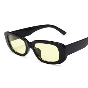 2022 Rectangle Sunglasses Women Brand Designer Narrow Frame Glasses Pink Leopard Smalll Sun Glasses