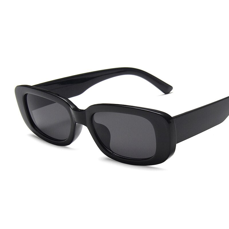 2022 Rectangle Sunglasses Women Brand Designer Narrow Frame Glasses Pink Leopard Smalll Sun Glasses