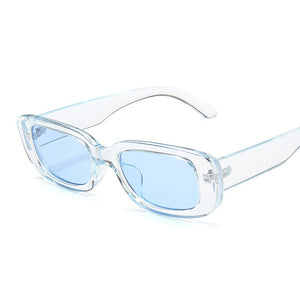 2022 Rectangle Sunglasses Women Brand Designer Narrow Frame Glasses Pink Leopard Smalll Sun Glasses