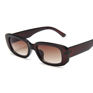 2022 Rectangle Sunglasses Women Brand Designer Narrow Frame Glasses Pink Leopard Smalll Sun Glasses