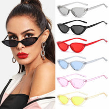 Carica l&#39;immagine nel visualizzatore di Gallery, 2023 Retro Black Cat Eye Sexy Sunglasses Small Frame Narrow Side Summer Ladies Shades Trending Streetwear Eyewear UV400