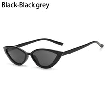 Carica l&#39;immagine nel visualizzatore di Gallery, 2023 Retro Black Cat Eye Sexy Sunglasses Small Frame Narrow Side Summer Ladies Shades Trending Streetwear Eyewear UV400