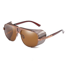 Load image into Gallery viewer, 2022 Retro Gothic Steampunk Sunglasses with Side Shileds Mens Womens Vintage Aviation Round Metal Shades  Punk Glasses