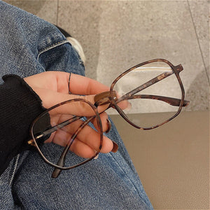 2023 Retro Oversized Square Frames Computer Spectacles Reading Glasses Frame Women Men Transparent Lens Optical Eyeglasses