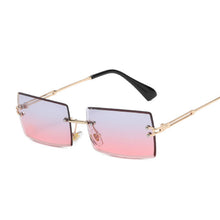 Load image into Gallery viewer, 2023 Retro Sunglasses Men Women Brand Designer Rimless Gradient Sun Glasses Male Female Shades Cutting Lens Ladies