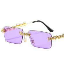 Load image into Gallery viewer, 2023 Retro Sunglasses Women Brand Designer Diamond Rimless Sun Glasses Shades Rhinestone Lens Ladies Frameless Eyeglasses