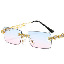 Load image into Gallery viewer, 2023 Retro Sunglasses Women Brand Designer Diamond Rimless Sun Glasses Shades Rhinestone Lens Ladies Frameless Eyeglasses
