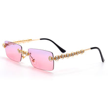 Load image into Gallery viewer, 2023 Retro Sunglasses Women Brand Designer Diamond Rimless Sun Glasses Shades Rhinestone Lens Ladies Frameless Eyeglasses