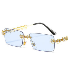 Load image into Gallery viewer, 2023 Retro Sunglasses Women Brand Designer Diamond Rimless Sun Glasses Shades Rhinestone Lens Ladies Frameless Eyeglasses