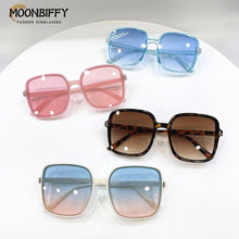 Load image into Gallery viewer, 2023 Rice Nail Square Sunglasses Long and Round Face Ladies Eyewear Wild Frame Sunglasses UV400 Gradient Color Glasses