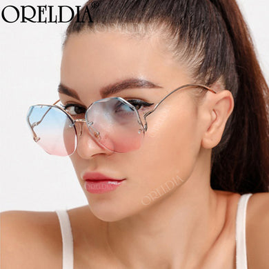 2023 Rimless Sunglasses Sun Glasses Women Tide Vasos Decorativos Vogue Lunette De Soleil Femme Vintage Zonnebril Dames