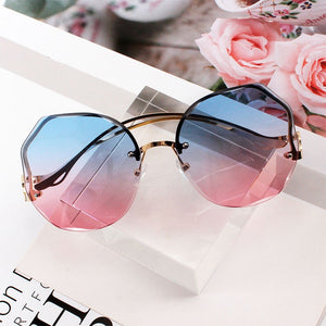 2022 Rimless Sunglasses  Sunglasses Women Tide Vasos Decorativos Vogue Lunette De Soleil Femme Vintage Zonnebril Dames