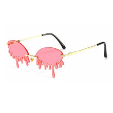 Load image into Gallery viewer, 2023 Rimless Sunglasses Women  Vintage Unique Tears Shape Steampunk Sunglasses Female Gafas Shades UV400 Oculos Feminino