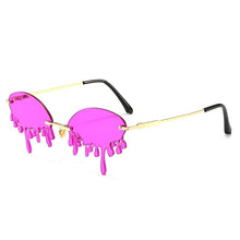 Load image into Gallery viewer, 2023 Rimless Sunglasses Women  Vintage Unique Tears Shape Steampunk Sunglasses Female Gafas Shades UV400 Oculos Feminino