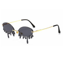 Load image into Gallery viewer, 2023 Rimless Sunglasses Women  Vintage Unique Tears Shape Steampunk Sunglasses Female Gafas Shades UV400 Oculos Feminino