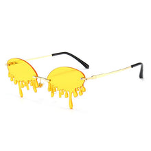 Load image into Gallery viewer, 2023 Rimless Sunglasses Women  Vintage Unique Tears Shape Steampunk Sunglasses Female Gafas Shades UV400 Oculos Feminino