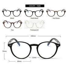 Load image into Gallery viewer, 2023 Round Anti Blue Glasses Frame Men Radiation Computer Glasses Anti Blue Light Blocking Clear Eye Glasses Frame For Women
