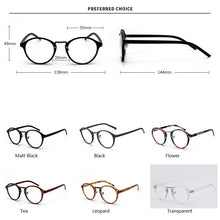 Load image into Gallery viewer, 2023 Round Glasses Frame Women Men Spectacle Myopia Nerd Optical Eyeglasses Transparent Clear fake glasses Frame okulary