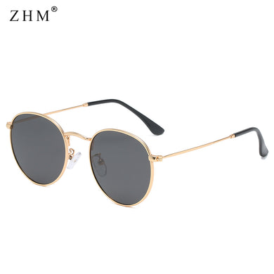 2023 Round Polarized Sunglasses Women Men Classic Small Metal Sun Glasses Male Vintage Anti-glare Driving Eyeglasses UV400