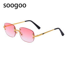 Load image into Gallery viewer, 2023 Round Vintage Sunglasses Men Brand Designer Rimless Sun Glasses Shades Cutting Lens  Frameless Eyeglasses UV400