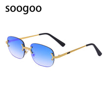 Load image into Gallery viewer, 2023 Round Vintage Sunglasses Men Brand Designer Rimless Sun Glasses Shades Cutting Lens  Frameless Eyeglasses UV400
