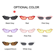 Carica l'immagine nel visualizzatore di Gallery, 2023 Small Cat Eye Sunglasses Women Vintage Plastic Mirror Vintage Sun Glasses Female Oculos De Sol Feminino UV400
