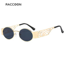 Load image into Gallery viewer, 2023 Small Oval Trendy Men&#39;S Sunglasses Steampunk Round Sun Glasses Women Shades Uv400 Punk Metal Eyewear Brand Designer Oculos