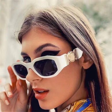 2023 Small Steam Punk Sunglasses Women Personality Lrregular Ladies Men Women Vintage Cat eye Sun Glasses oculos de sol