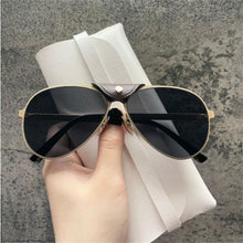 Load image into Gallery viewer, 2023 Small-face frame -- big-box frog Beach star metal gold glasses Designer similar sunglasses UV400