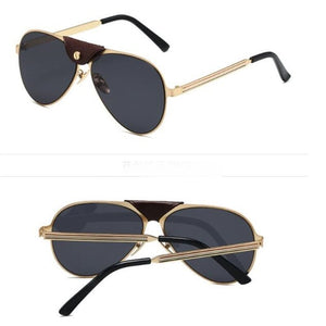 2023 Small-face frame -- big-box frog Beach star metal gold glasses Designer similar sunglasses UV400