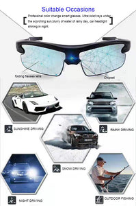 2023 Smart Dimming Sunglasses Men Polarized Photochromic Auto Darkenning Discoloration Sun Glasses Driving Sunglasses
