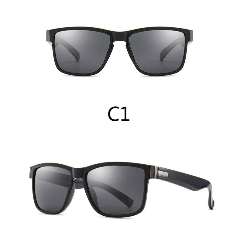 2023 Sport Sunglasses Polarized For Men Sun Glasses Square Driving Personality Color Mirror  Brand Designer UV400